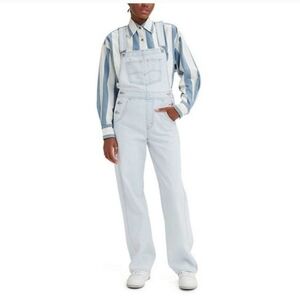 Levi's Silvertab Light Wash Vintage Denim Women's Jean Overalls Size Large New